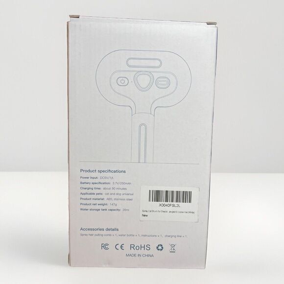 Rechargeable Cat Dog Grooming Steam Brush Removes Static Easy Clean w/Handle - Picture 7 of 8